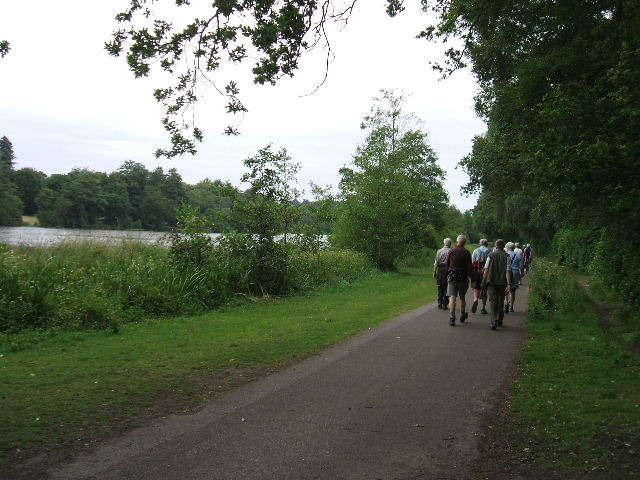 Group by Virginia Water lake